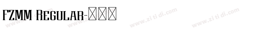 FZMM Regular字体转换